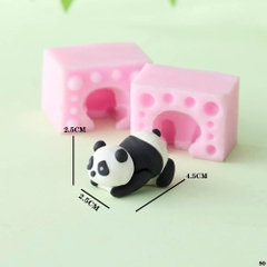 Khuôn Silicon - Động Vật - Gấu Trúc 2 Mảnh 4.5cm Bò