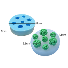 Khuôn Silicon - Sen Đá Nở - 1.6-2.3cm - 7c - Mộng Nước