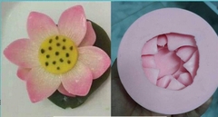 Khuôn Silicon - Hoa Sen Thái Nở - 8cm - Kèm Lá Cao 4cm