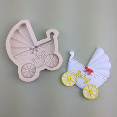 Khuôn Silicon - Em Bé - Xe Nôi 8.5x7.5cm Baby