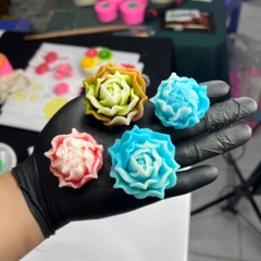 Khuôn Silicon - Hoa Hồng Lai Set 2 - 5cm 4cm