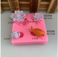 Khuôn Silicon - Biển - Cá Hoa Sen Búp Sen Nhỏ - Vĩ 4c