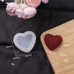 Khuôn Silicon - Trái Tim Kiểu - Trái Tim Hoa 4.7cm