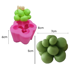 Khuôn Silicon - Sen Đá TIA - 7x6cm Mộng Nước