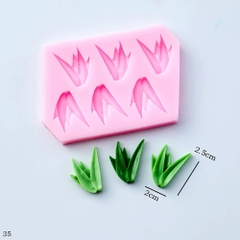 Khuôn Silicon - Lá Cành -Mầm Tre Trúc 6c 2.5cm
