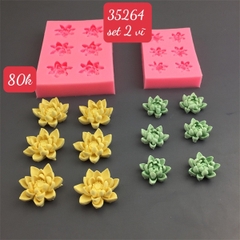 Khuôn Silicon - Hoa Sen Cánh Nhọn Vĩ 6c Set 2