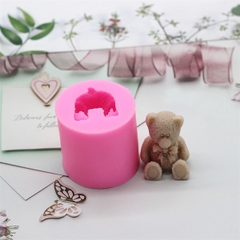 Khuôn Silicon - Động Vật - Gấu Ngồi Nơ - 5.5cm