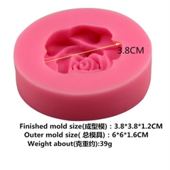 Khuôn Silicon - Hoa Hồng Nở - 3.8cm - Cánh Nhọn