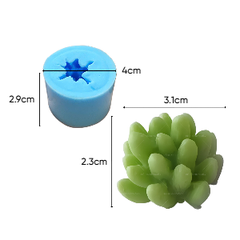 Khuôn Silicon - Sen Đá TIA - 3.9cm - Nhiều Tia