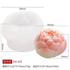 Khuôn Silicon - Hoa Mai Hồng Mẫu Đơn Set 4