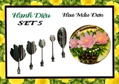 Kim 3D Inox - Bộ 5 - Mẫu 05 Hoa Mẫu Đơn