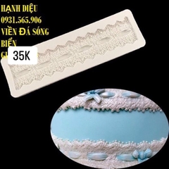 Khuôn Silicon - Viền Chuỗi Họa Tiết - Đá Sóng 16cm