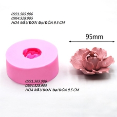 Khuôn Silicon - Hoa Mẫu Đơn - 9.5cm - Đại Đóa