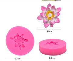 Khuôn Silicon - Hoa Sen Thái Nở - sen nở 3.8cm - Nhụy Thấp 1.8cm