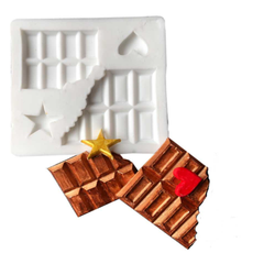 Khuôn Silicon - Kẹo - Socola vỡ kèm tim sao