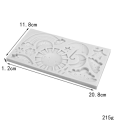 Khuôn Silicon - Bầu Trời - Mặt Trời Mây Cầu Vòng 15c