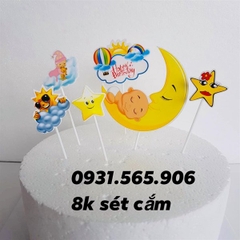 Set Cắm Em Bé Sao Mây Trăng Vàng