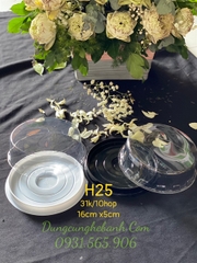 Hộp Nhựa - Tròn H25 - 16cm Cao 5cm
