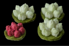 Khuôn Silicon - Hoa Sen Nụ - Búp Sen Kèm Lá 6cm 7c