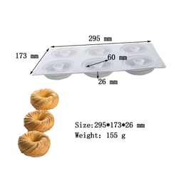 Khuôn Silicon - Vĩ Đế Tròn Xoắn 6c 6cm