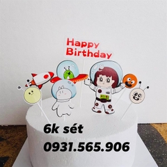 Set Cắm Tên Lửa Phụ Kiện Trang Trí Bánh