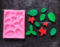 Khuôn Silicon - Lá Hồng - TH 10c