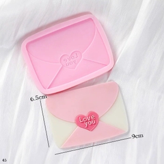 Khuôn Silicon Thiệp Tình Yêu - Trái Tim Love You 9cm