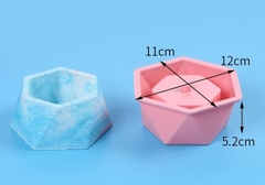 Khuôn Silicon - Chậu Cây - Đa Giác 11cm Cao 5.2cm