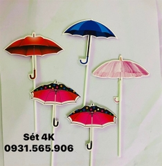 Set Cắm Ô Dù Phụ Kiện Trang Trí Bánh