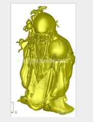 Khuôn Silicon - Ông Thọ Đứng Câm Trái Đào