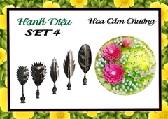 Kim 3D Inox - Bộ 5 - Mẫu 04 Hoa Cẩm Chướng