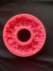 Khuôn Silicon - Vòng Tròn Hoa Hồng - Vòng 12.5cm