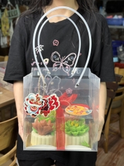 Túi Nhựa - Đựng Hộp Mika - Quai Xách 22cm