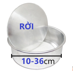 Khuôn Nhôm - TRÒN ĐẾ RỜI - Cao 8cm