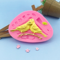 Khuôn Silicon - Động Vật - Chim Cây Lá - 2c