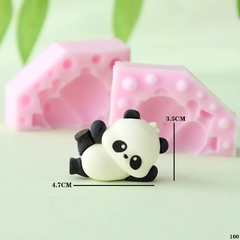Khuôn Silicon - Động Vật - Gấu Trúc 2 Mảnh 4.7cm Dơ Chân