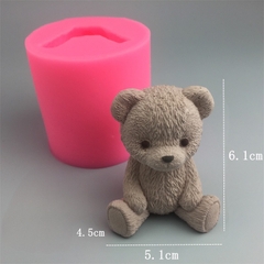 Khuôn Silicon - Động Vật - Gấu Ngồi 6cm