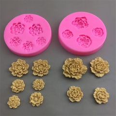 Khuôn Silicon - Hoa Mẫu Đơn - Vĩ Set 2