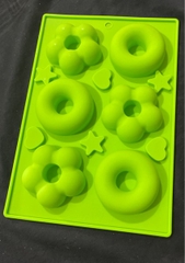 Khuôn Silicon - Donut - Hoa Sao 6.7cm 6c