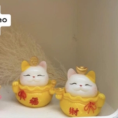 Khuôn Silicon - Động Vật - Mèo Thần Tài - Thỏi Vàng SL100