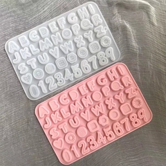 Khuôn Silicon - Chữ Số - 2cm - Viền Nút