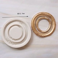 Khuôn Silicon - Vòng Tròn Hoa Văn 12.7cm 2C