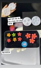Khuôn Silicon - Hoa Cúc Dẹp 3c 6c Set 2 - 1.9-2.6cm