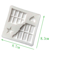 Khuôn Silicon - Kẹo - Socola vỡ kèm tim sao