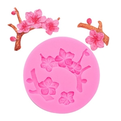 Khuôn Silicon - Hoa Mai Đào Nằm - 7cm - Cành Cây - 2c