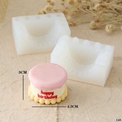 Khuôn Silicon - Bánh Kem -Happy Birthday 2 Mảnh