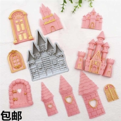 Khuôn Silicon - Lâu Đài - Set 3 Vĩ Chóp Ô Tim 11-13-14cm