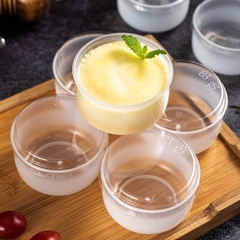 Cốc Nhựa Tròn Bầu Đựng Flan Pudding 125ml