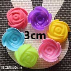 [10 cup] Khuôn Silicon - Cup Set 3cm - M02 - Hoa Hồng Hot