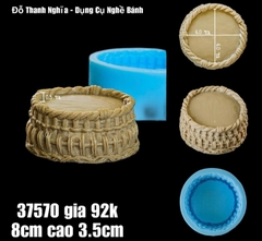 Khuôn Silicon - Chậu Cây - Đan Lưới 8cm